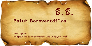 Baluh Bonaventúra névjegykártya